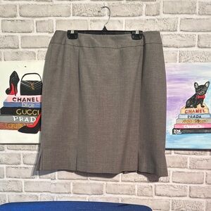 Jones Studio Gray Tan Pencil Skirt Knee-Length